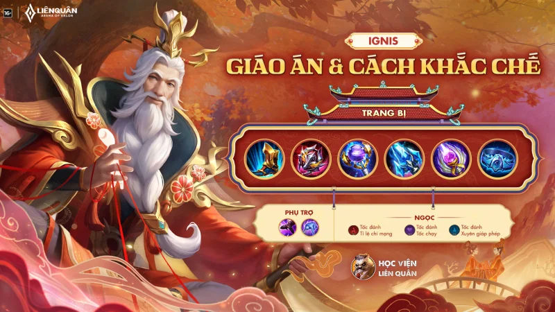 Tin tức Liên Quân: Ignis Liên Quân: Bảng Ngọc Tốc Đánh, Phù Hiệu Tinh Linh, Trang Bị & Cách Khắc Chế (Có mẹo rank)